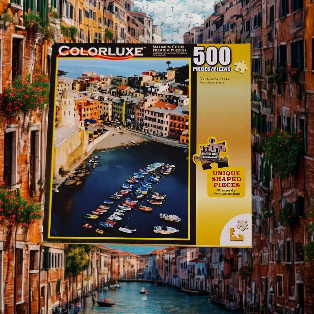 COLORLUXE Maximum Color Premium 500 Unique Shaped Pc Puzzle, Vernazza Italy